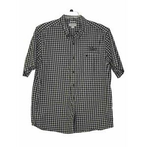 Carhartt Relaxed Fit SS Button Down Shirt Sz XL Plaid Dekalb Embroidered  Work